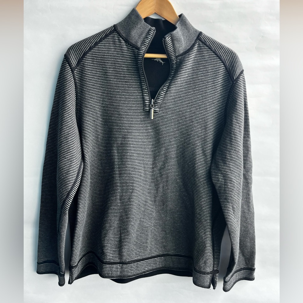 Tommy Bahama flip coast half zip reversible sweatshirt